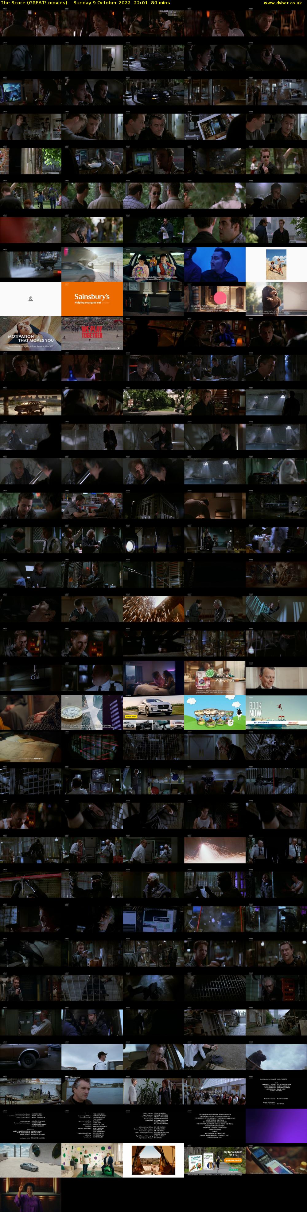 The Score (GREAT! movies) Sunday 9 October 2022 22:01 - 23:25