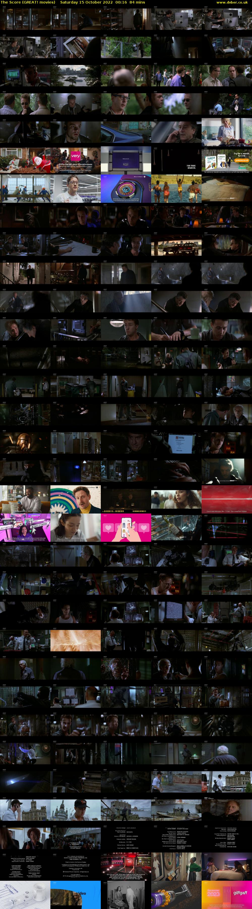 The Score (GREAT! movies) Saturday 15 October 2022 00:16 - 01:40