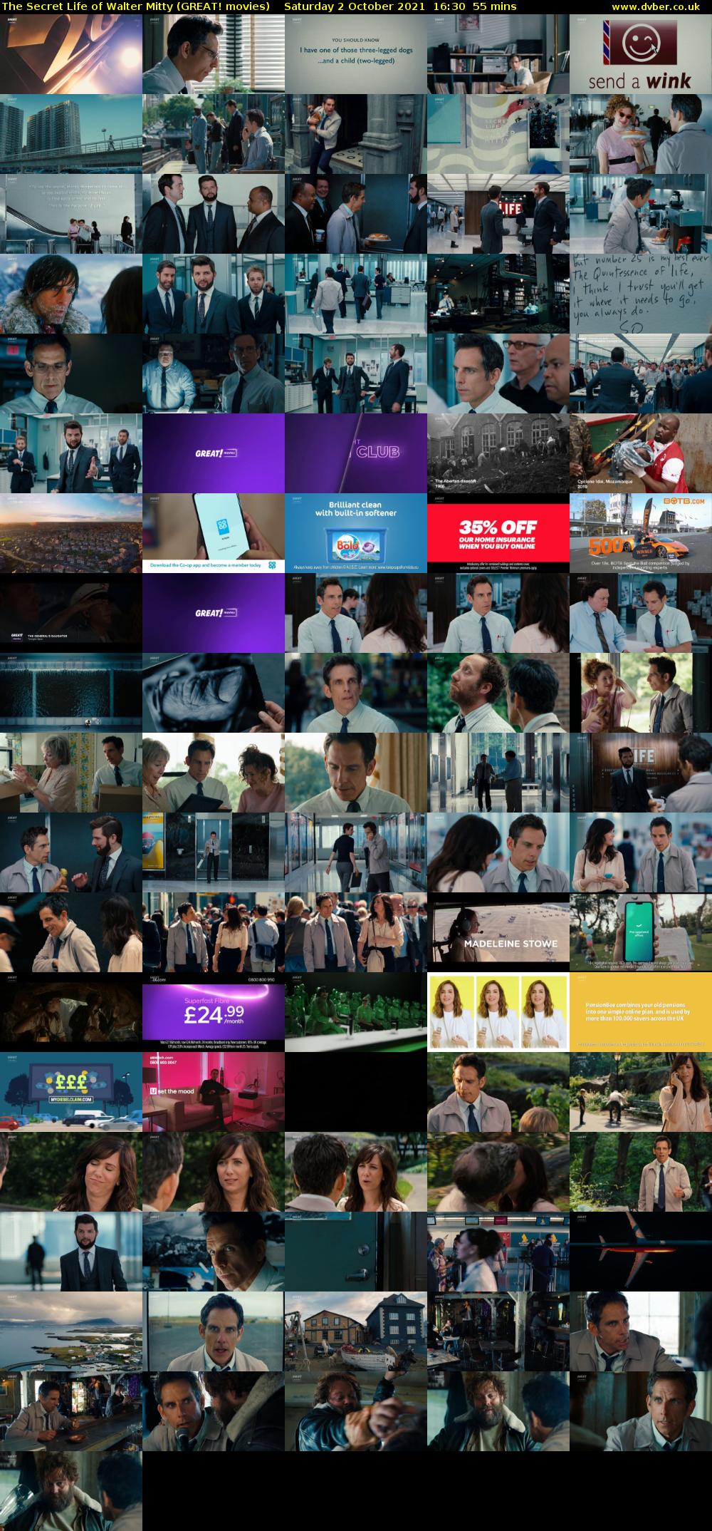 The Secret Life of Walter Mitty (GREAT! movies) Saturday 2 October 2021 16:30 - 17:25