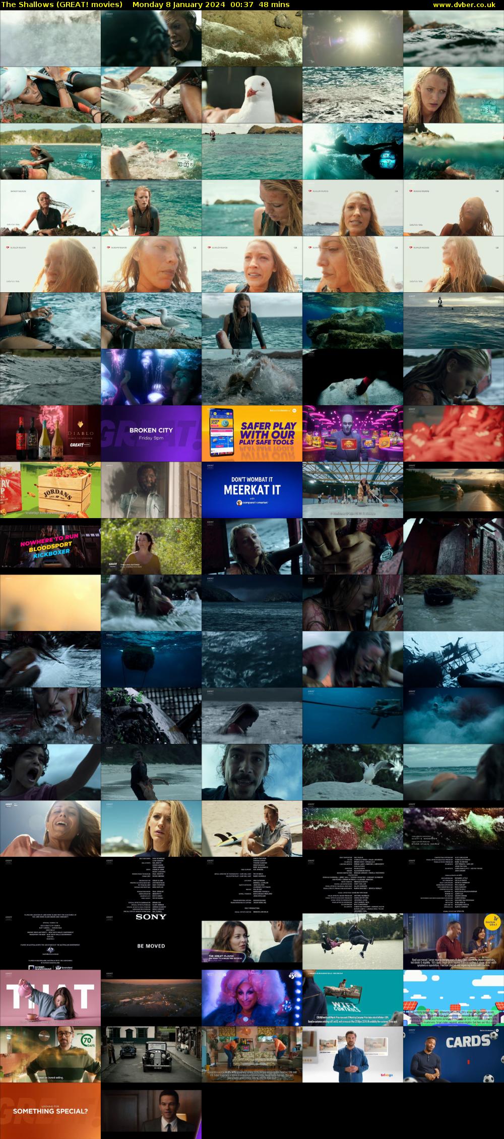 The Shallows (GREAT! movies) Monday 8 January 2024 00:37 - 01:25