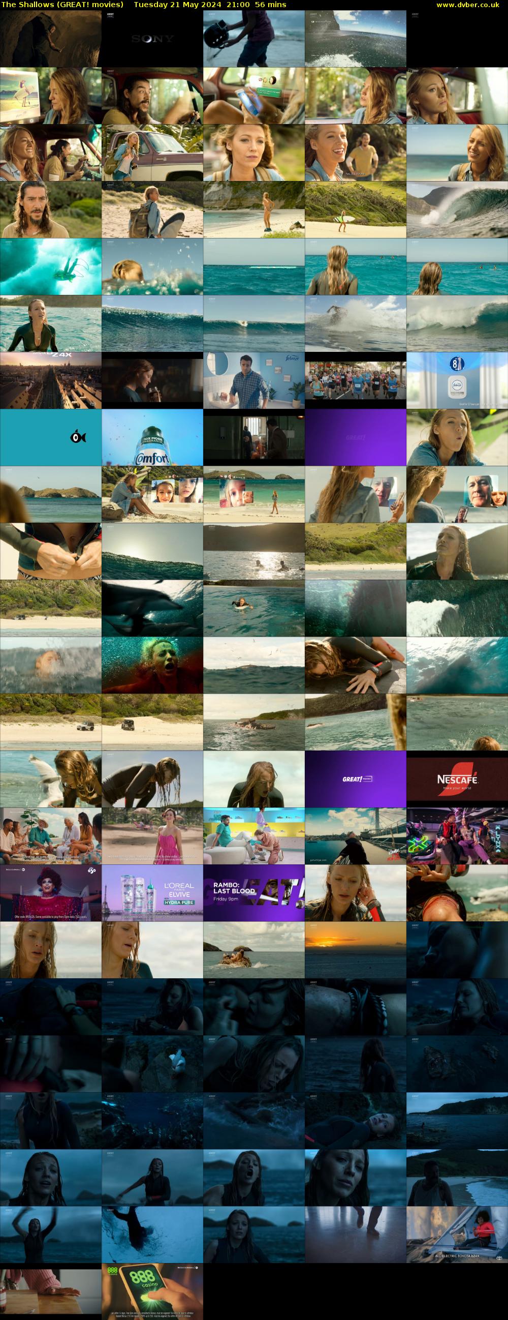 The Shallows (GREAT! movies) Tuesday 21 May 2024 21:00 - 21:56