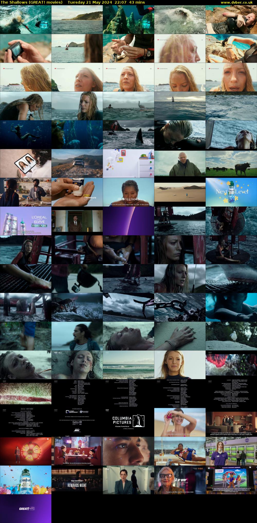 The Shallows (GREAT! movies) Tuesday 21 May 2024 22:07 - 22:50