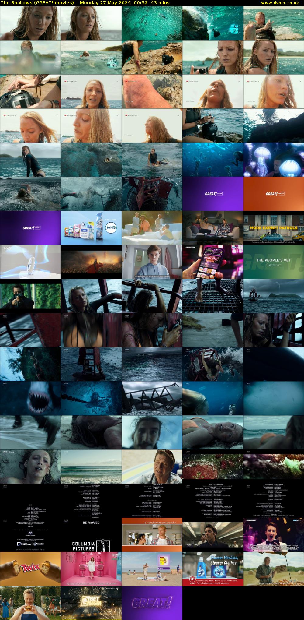 The Shallows (GREAT! movies) Monday 27 May 2024 00:52 - 01:35