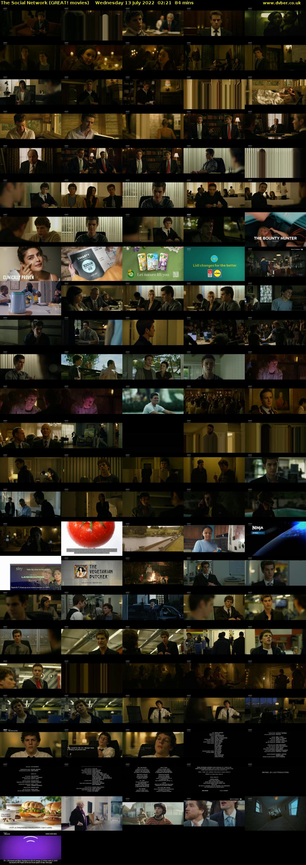 The Social Network (GREAT! movies) Wednesday 13 July 2022 02:21 - 03:45