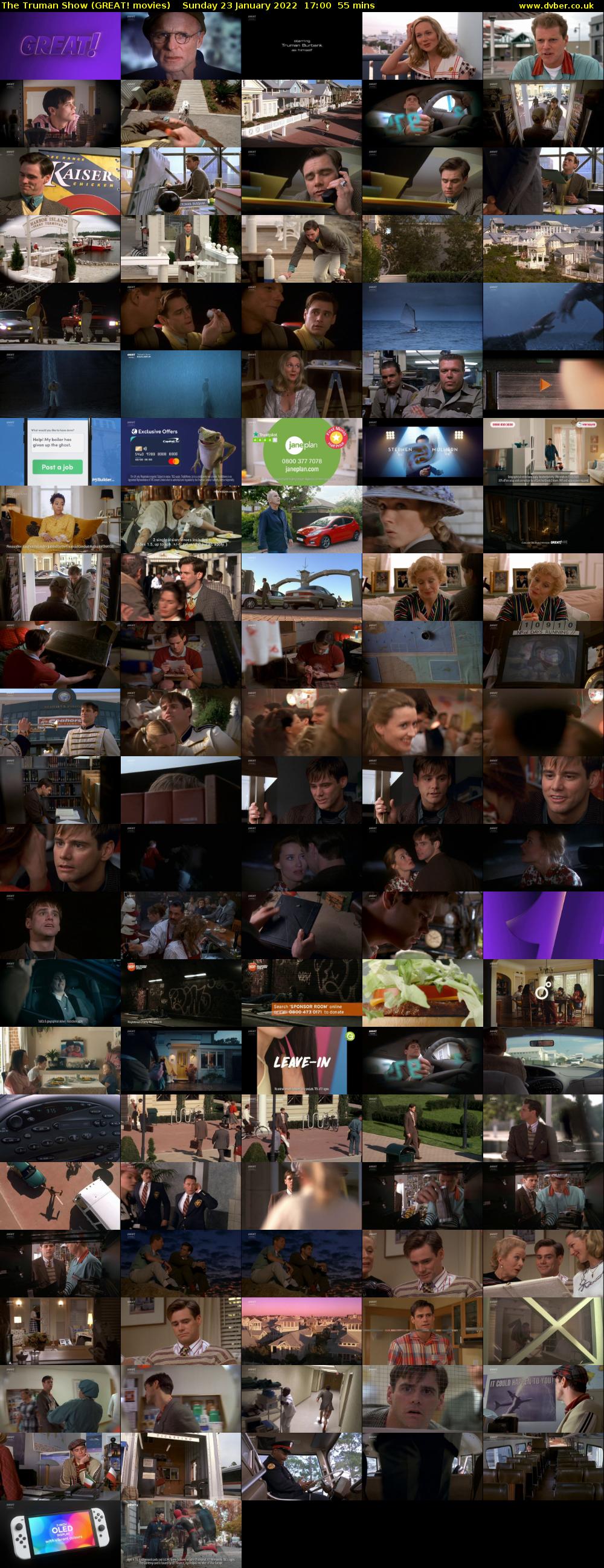 The Truman Show (GREAT! movies) Sunday 23 January 2022 17:00 - 17:55