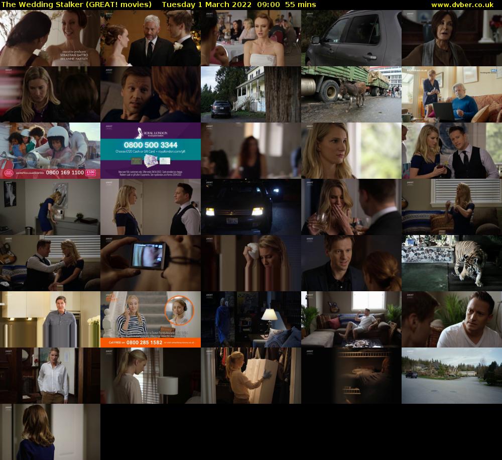 The Wedding Stalker (GREAT! movies) Tuesday 1 March 2022 09:00 - 09:55