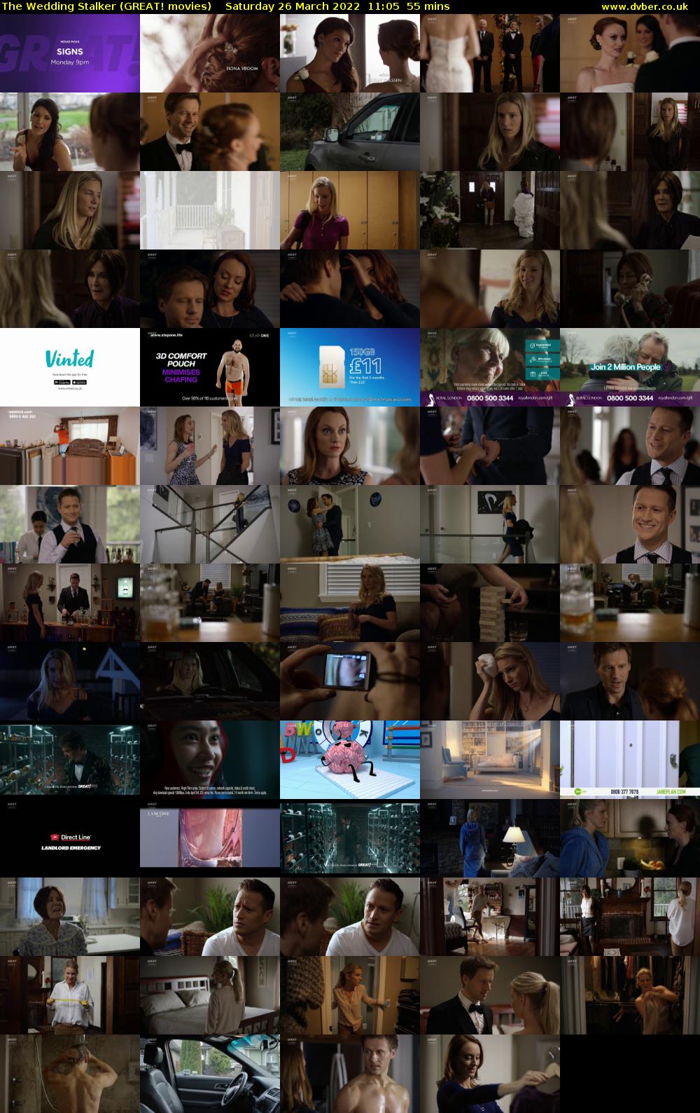The Wedding Stalker (GREAT! movies) Saturday 26 March 2022 11:05 - 12:00