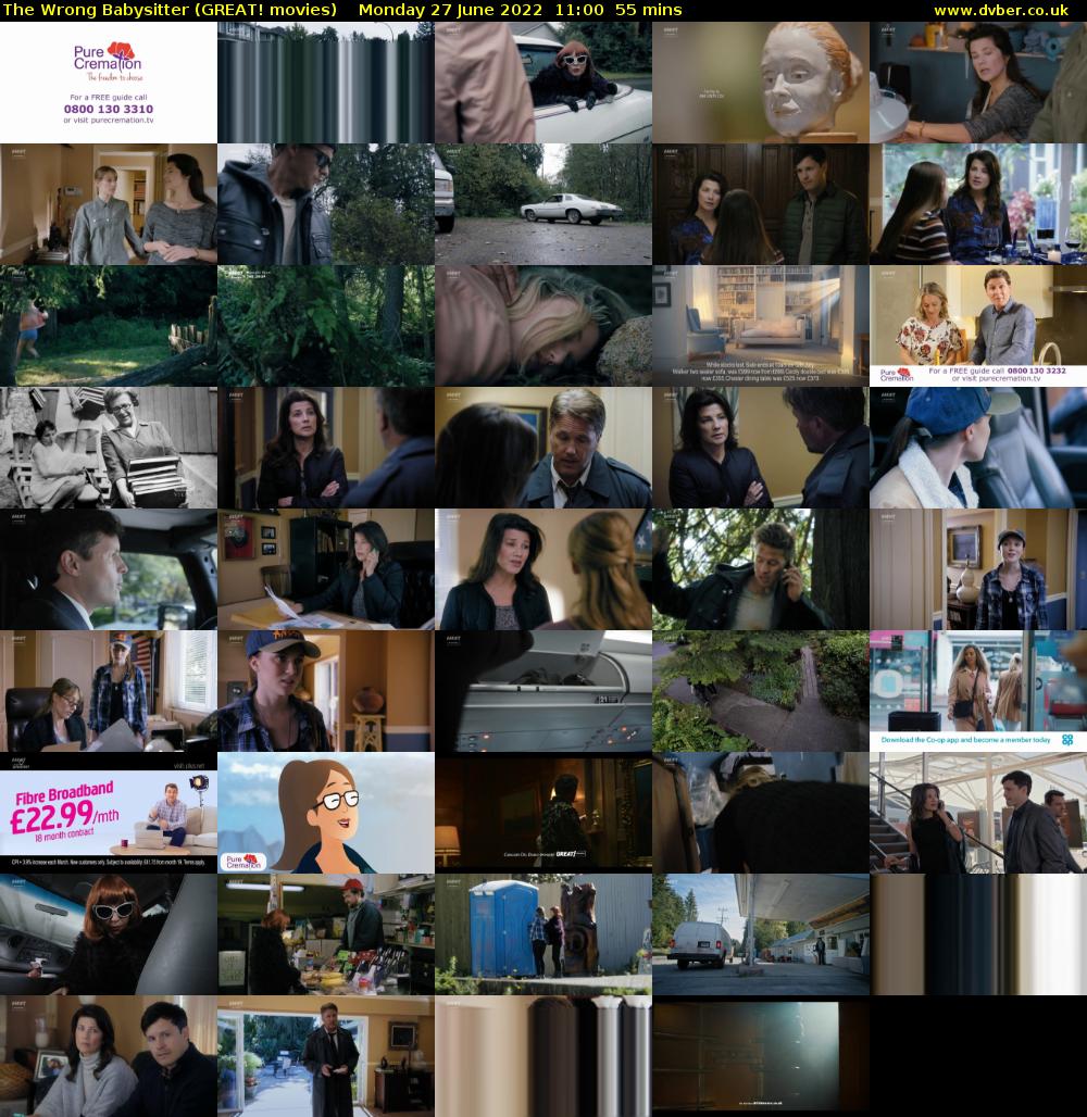 The Wrong Babysitter (GREAT! movies) Monday 27 June 2022 11:00 - 11:55