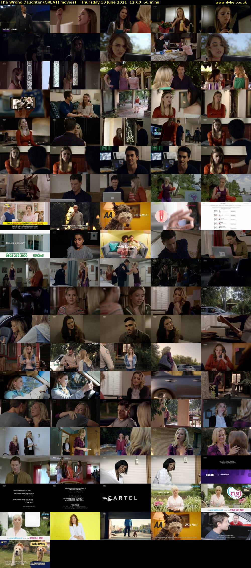 The Wrong Daughter (GREAT! movies) Thursday 10 June 2021 12:00 - 12:50