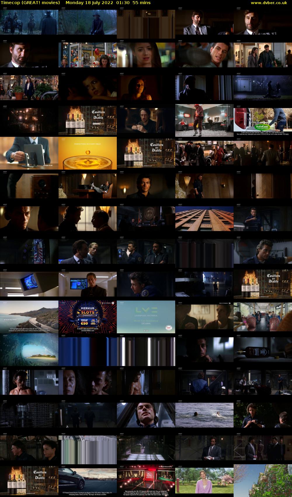 Timecop (GREAT! movies) Monday 18 July 2022 01:30 - 02:25