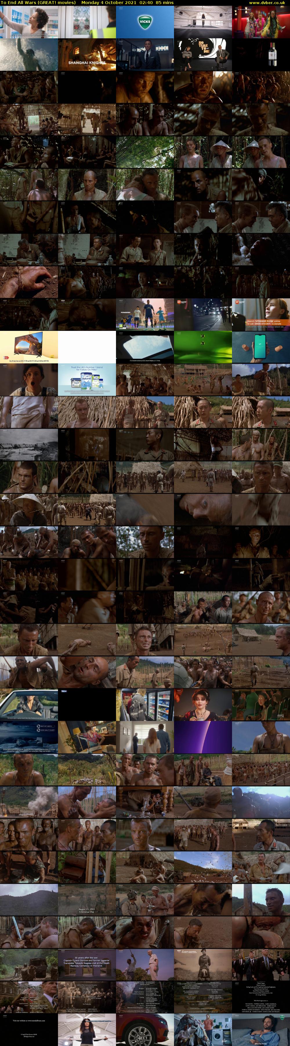 To End All Wars (GREAT! movies) Monday 4 October 2021 02:40 - 04:05