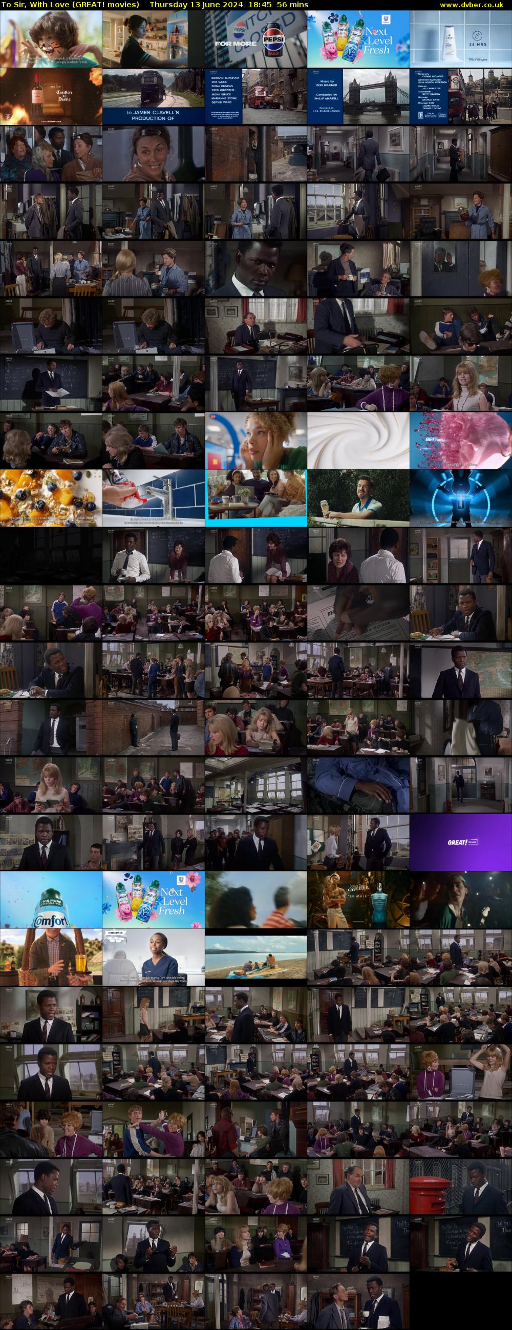 To Sir, With Love (GREAT! movies) Thursday 13 June 2024 18:45 - 19:41