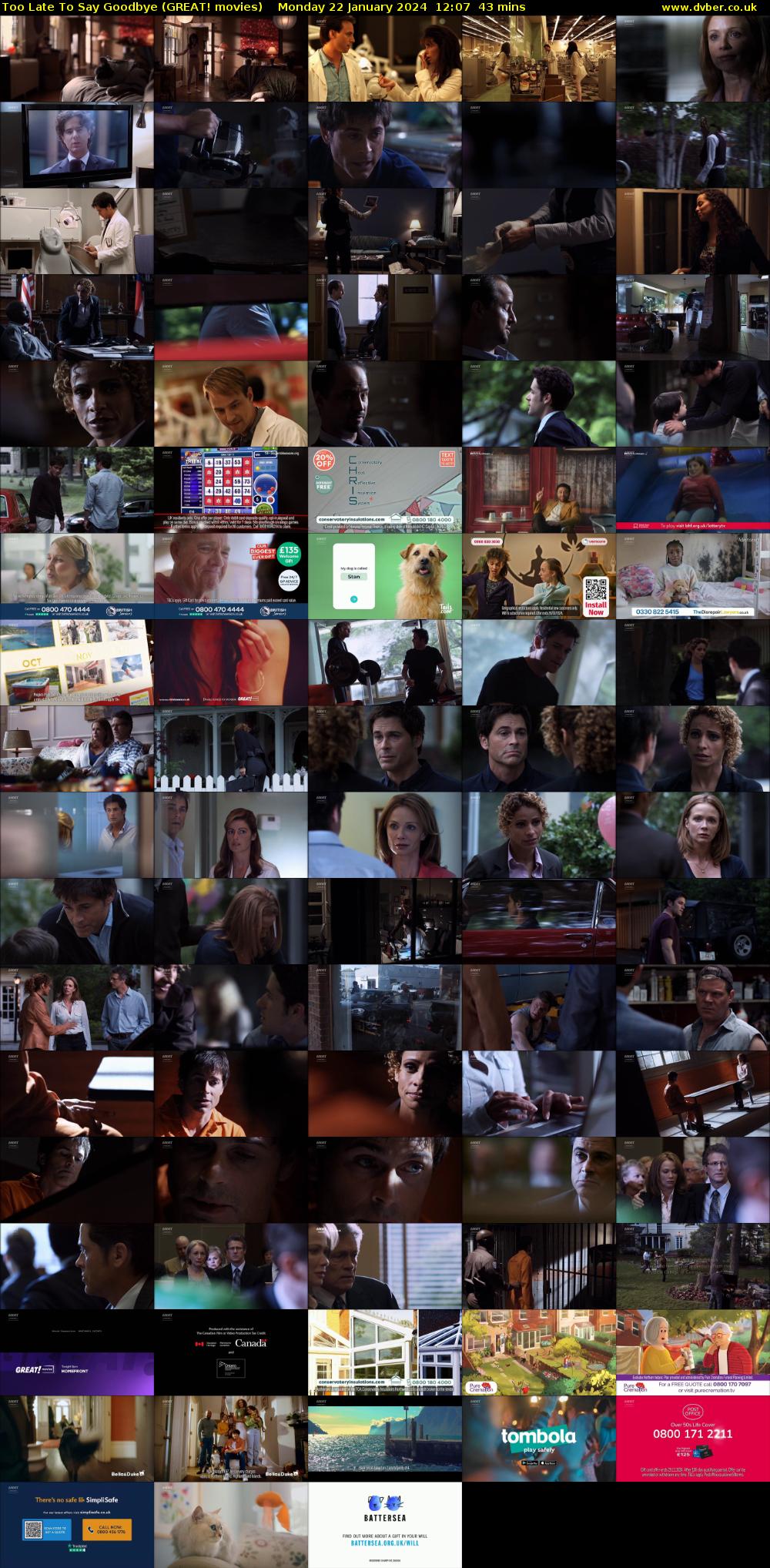 Too Late to Say Goodbye (GREAT! movies) Monday 22 January 2024 12:07 - 12:50