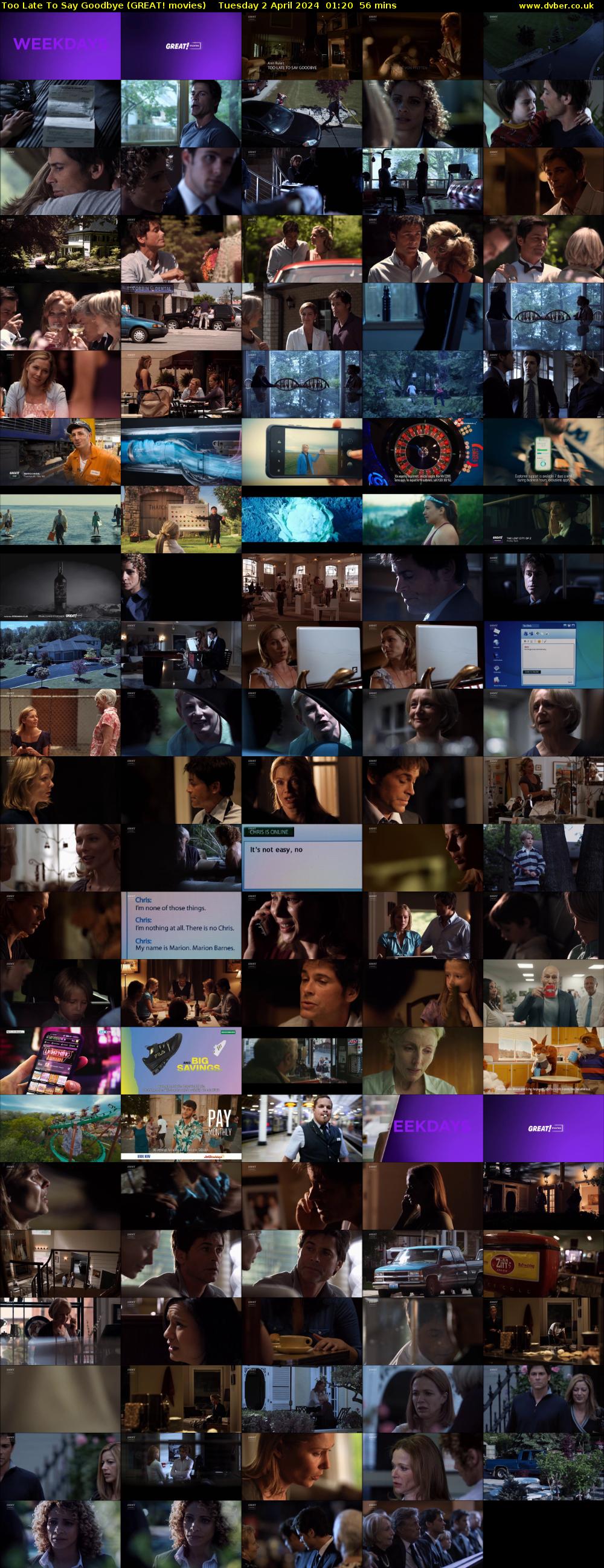 Too Late to Say Goodbye (GREAT! movies) Tuesday 2 April 2024 01:20 - 02:16