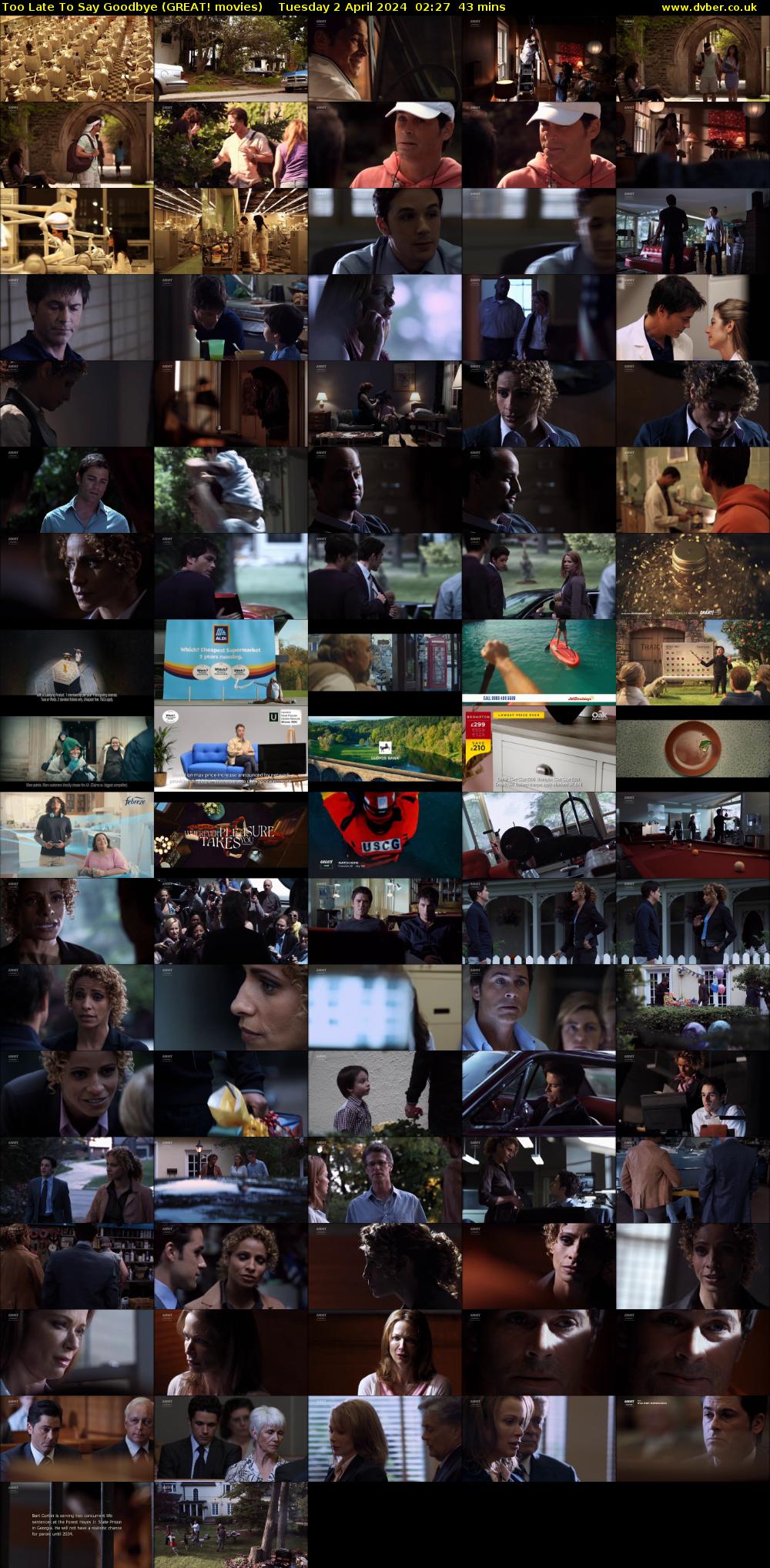 Too Late to Say Goodbye (GREAT! movies) Tuesday 2 April 2024 02:27 - 03:10