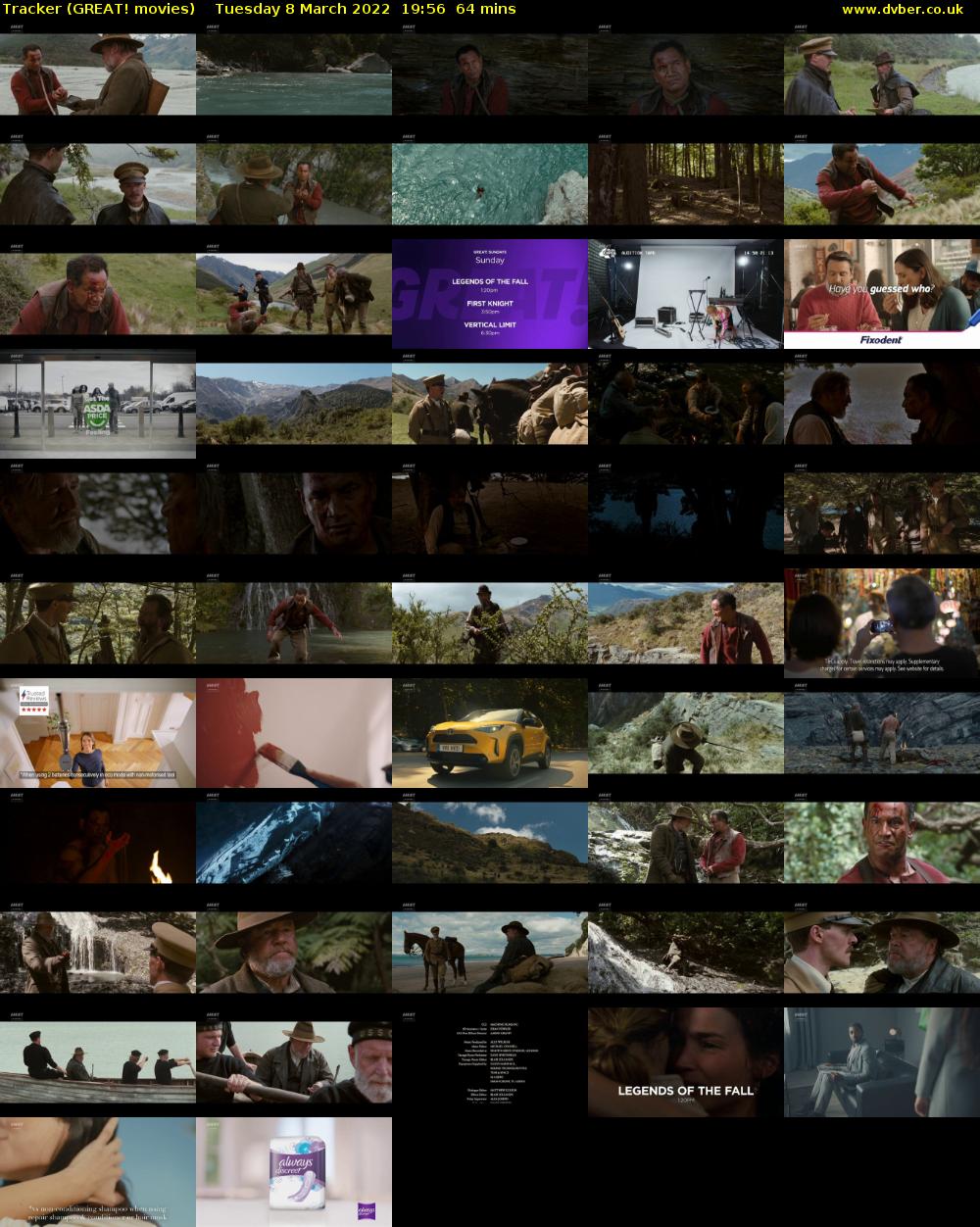 Tracker (GREAT! movies) Tuesday 8 March 2022 19:56 - 21:00