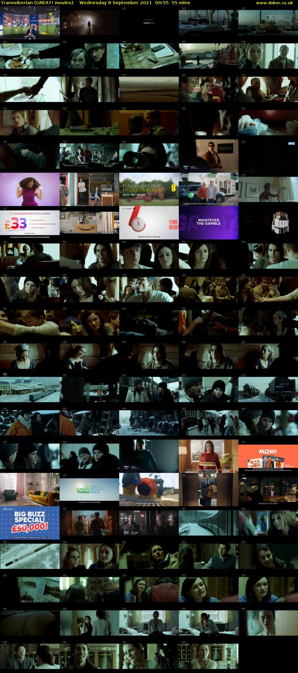 Transsiberian (GREAT! movies) Wednesday 8 September 2021 00:55 - 01:50