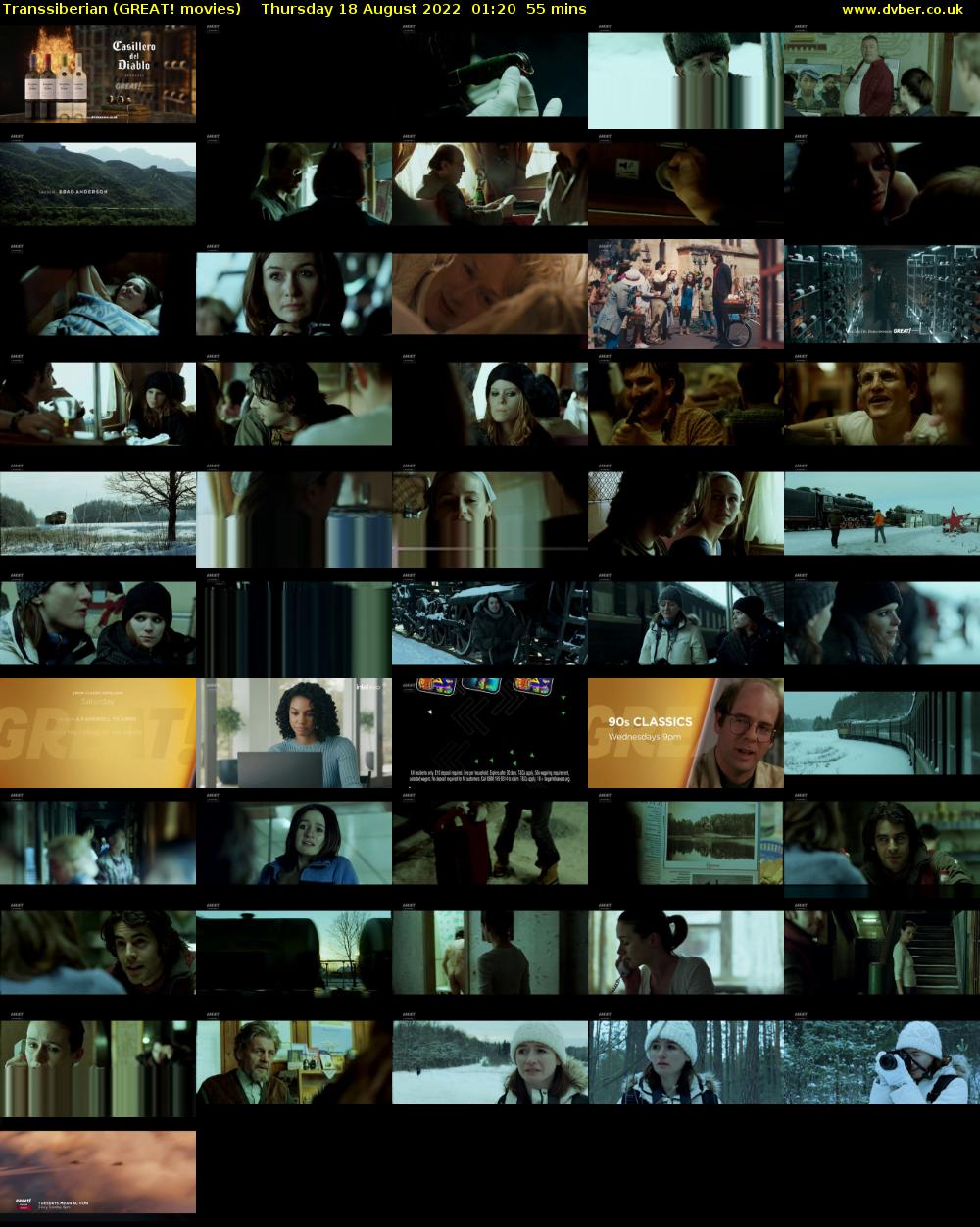 Transsiberian (GREAT! movies) Thursday 18 August 2022 01:20 - 02:15