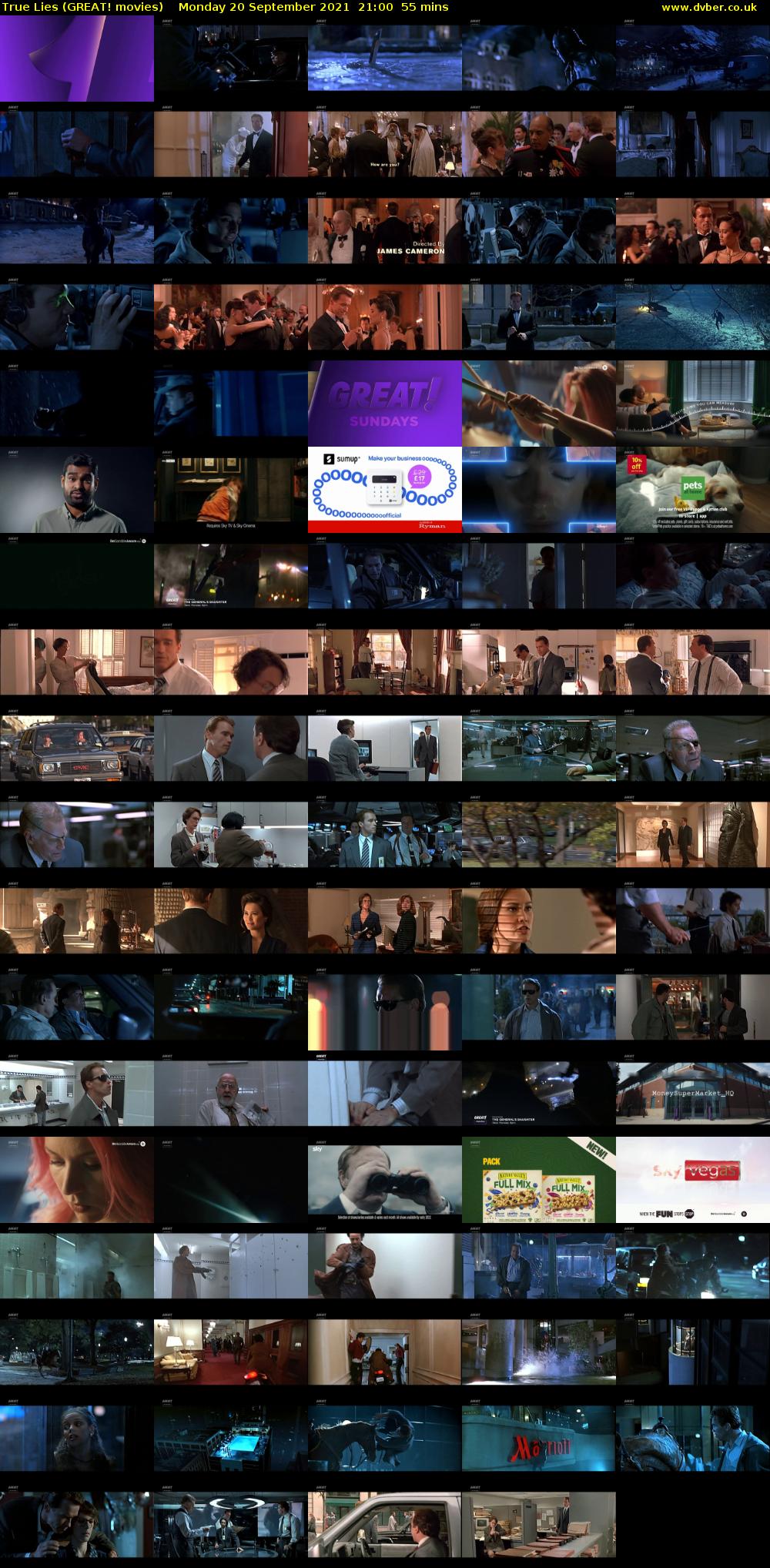 True Lies (GREAT! movies) Monday 20 September 2021 21:00 - 21:55