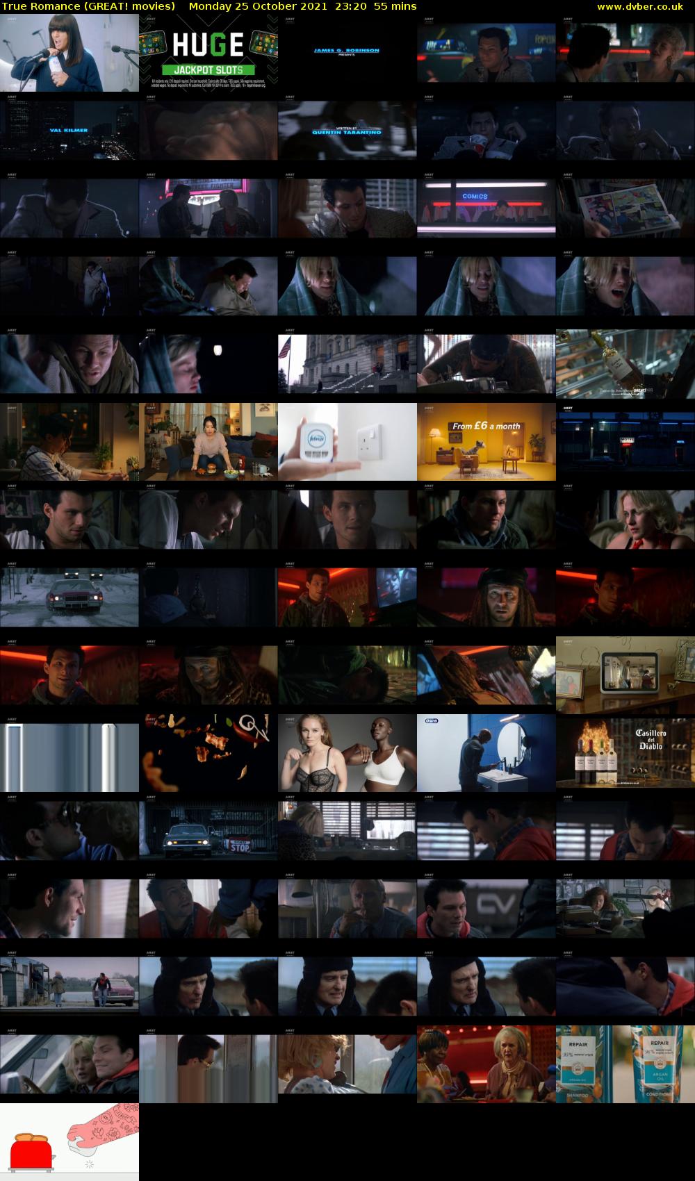True Romance (GREAT! movies) Monday 25 October 2021 23:20 - 00:15