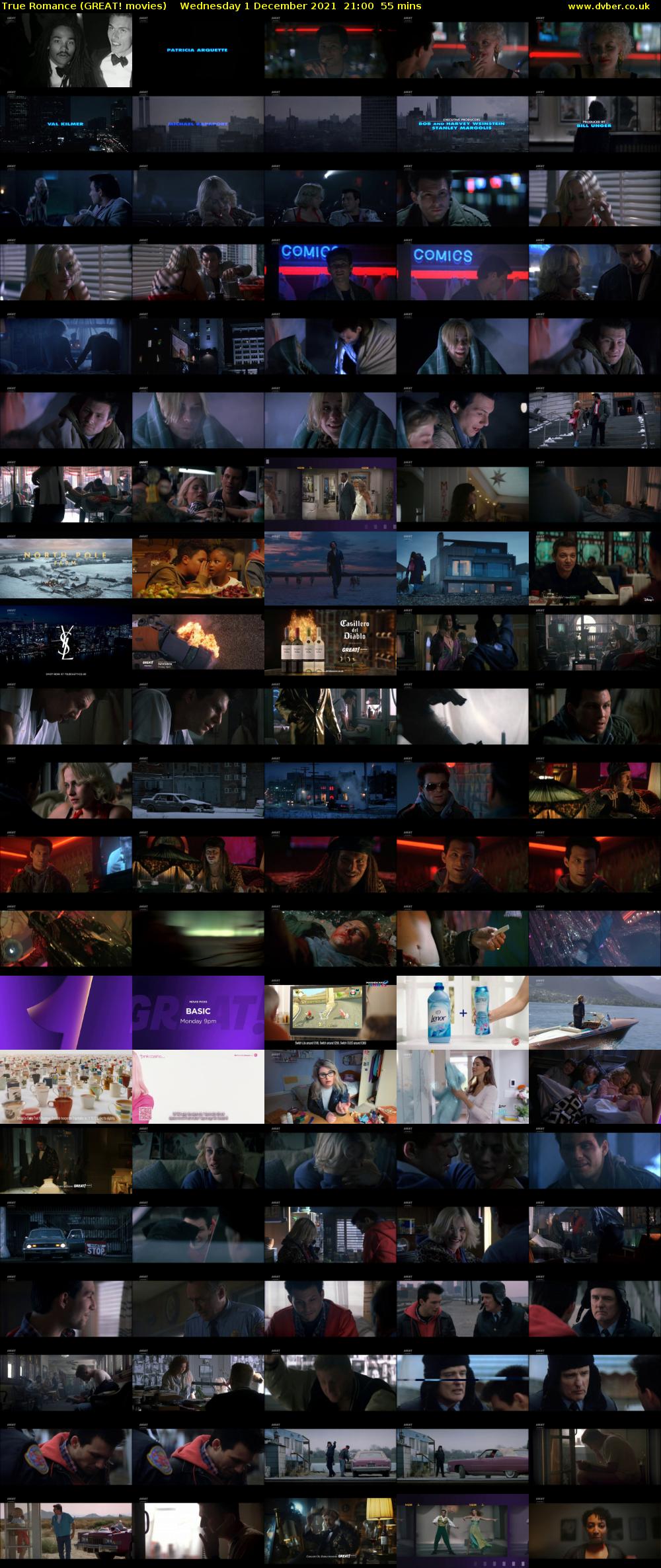True Romance (GREAT! movies) Wednesday 1 December 2021 21:00 - 21:55