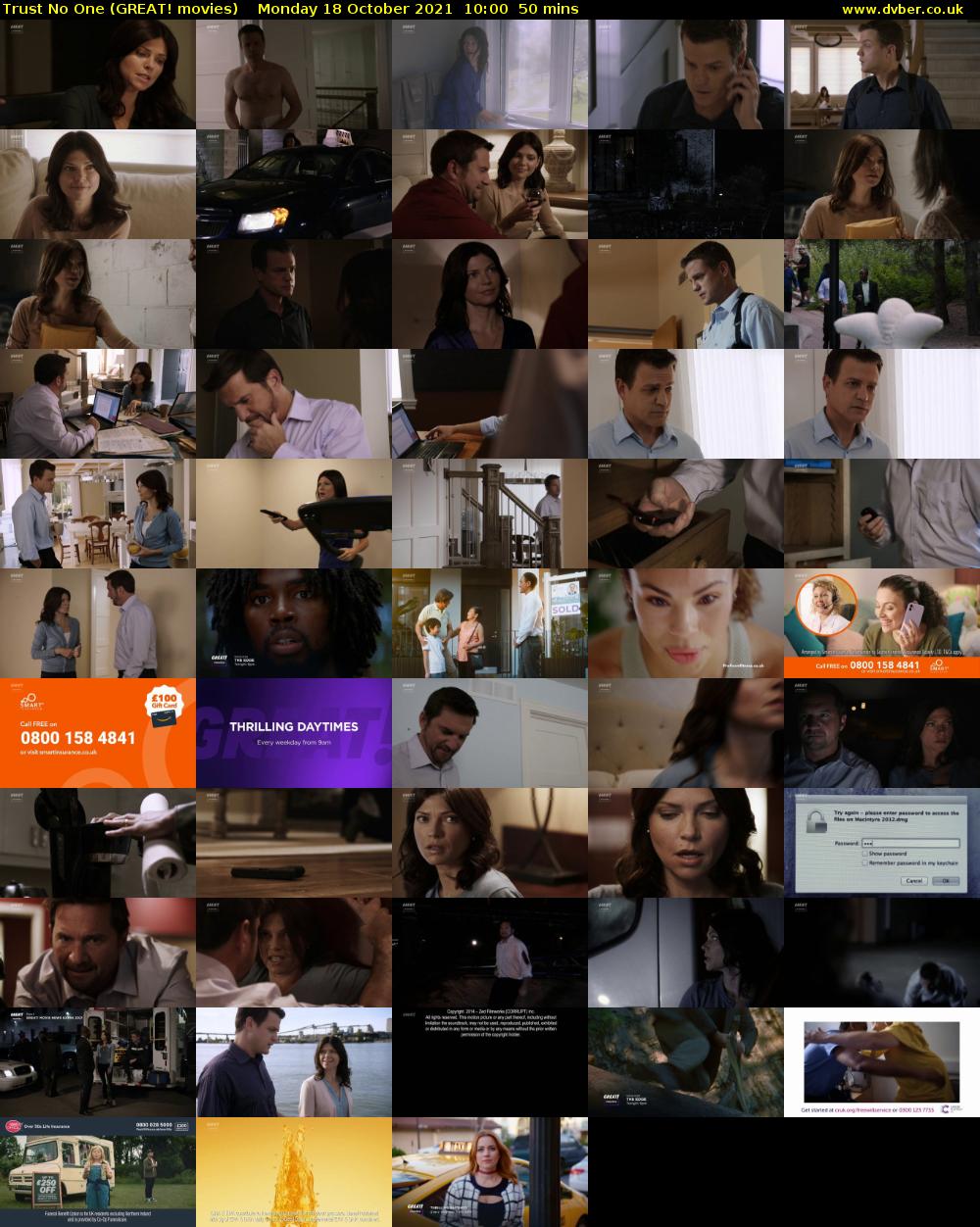 Trust No One (GREAT! movies) Monday 18 October 2021 10:00 - 10:50