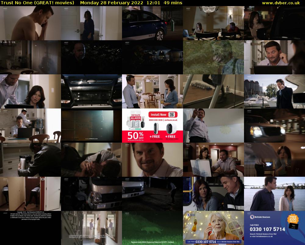 Trust No One (GREAT! movies) Monday 28 February 2022 12:01 - 12:50