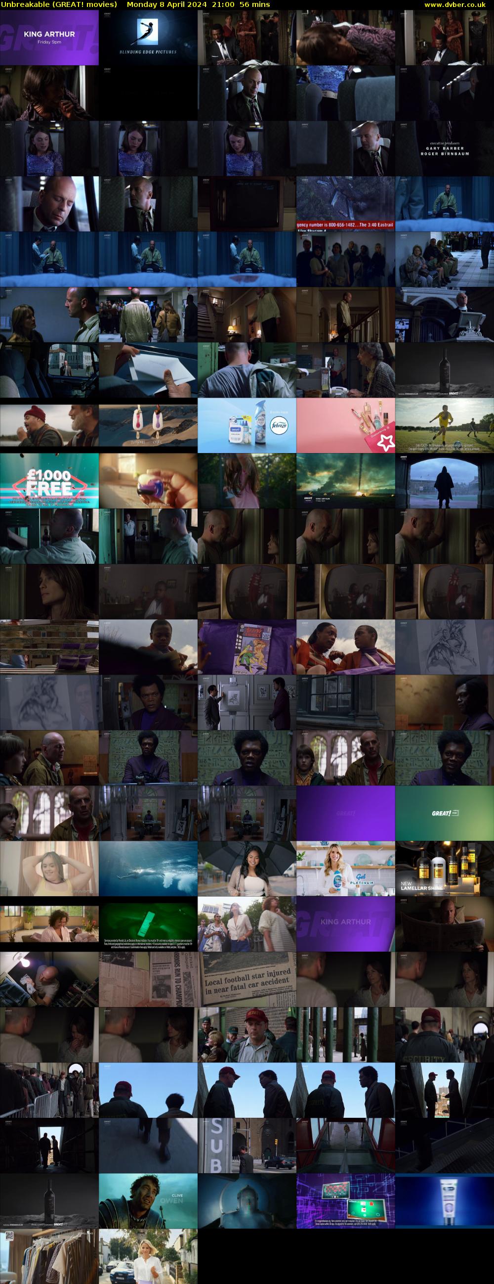 Unbreakable (GREAT! movies) Monday 8 April 2024 21:00 - 21:56