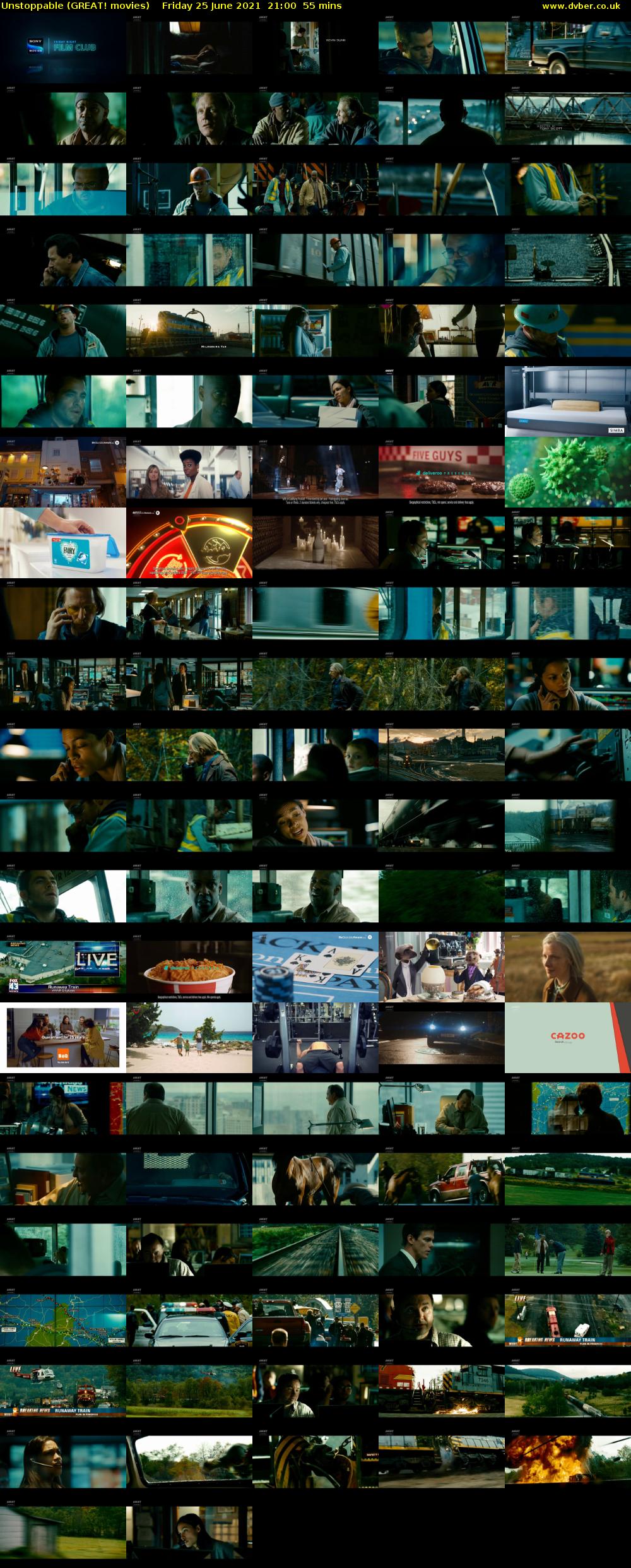 Unstoppable (GREAT! movies) Friday 25 June 2021 21:00 - 21:55