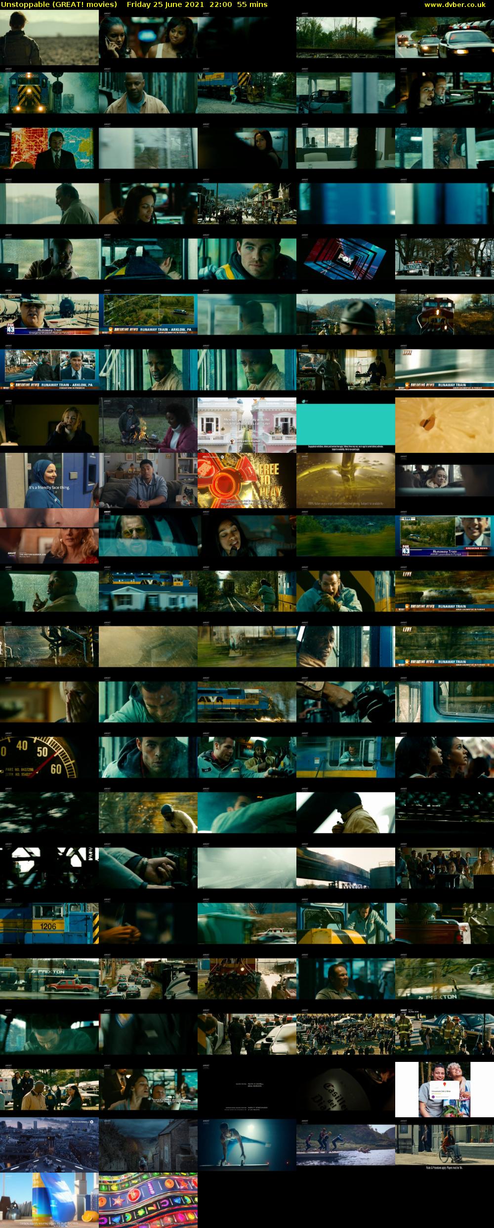 Unstoppable (GREAT! movies) Friday 25 June 2021 22:00 - 22:55