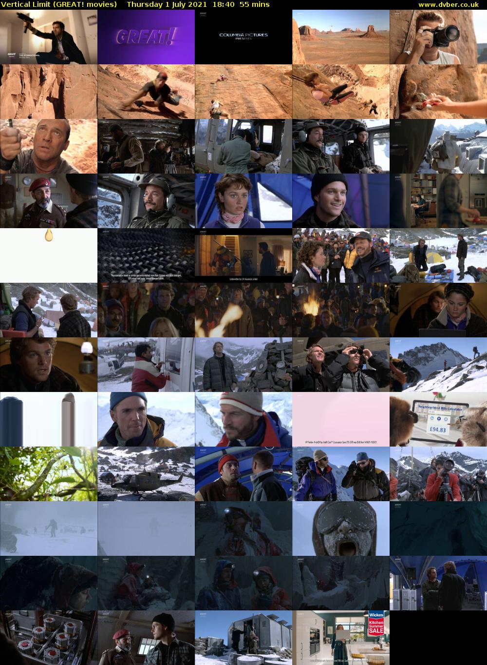 Vertical Limit (GREAT! movies) Thursday 1 July 2021 18:40 - 19:35