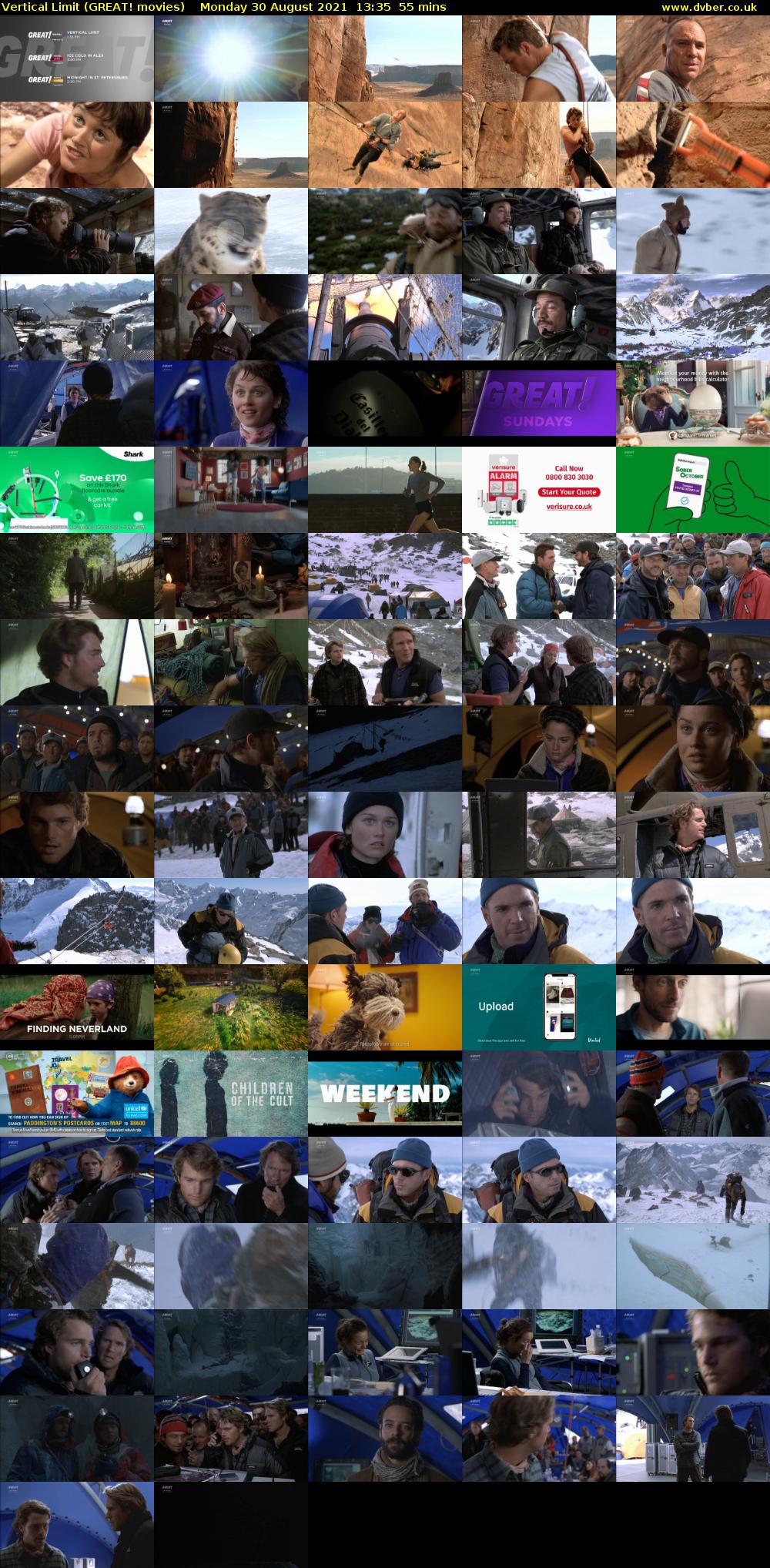 Vertical Limit (GREAT! movies) Monday 30 August 2021 13:35 - 14:30