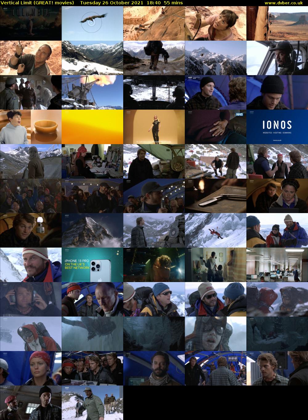 Vertical Limit (GREAT! movies) Tuesday 26 October 2021 18:40 - 19:35