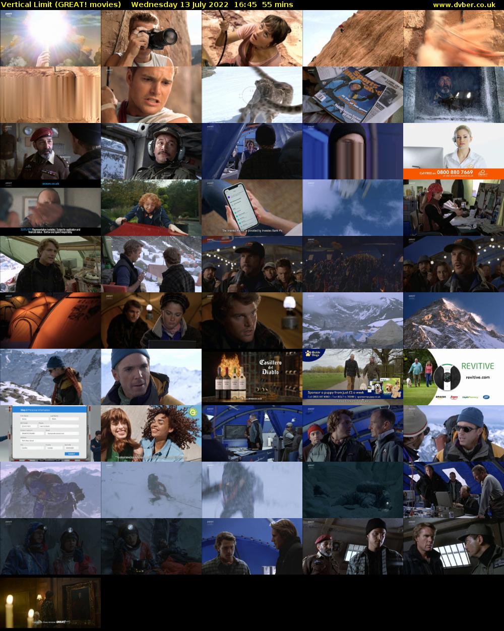 Vertical Limit (GREAT! movies) Wednesday 13 July 2022 16:45 - 17:40