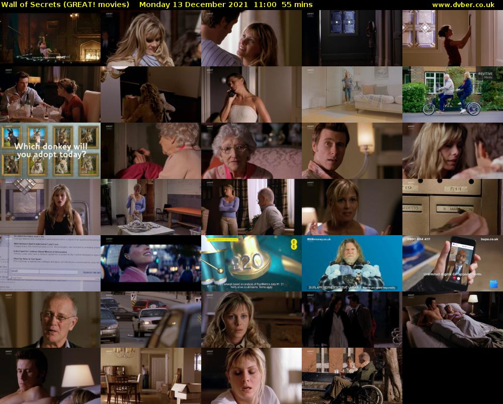 Wall of Secrets (GREAT! movies) Monday 13 December 2021 11:00 - 11:55