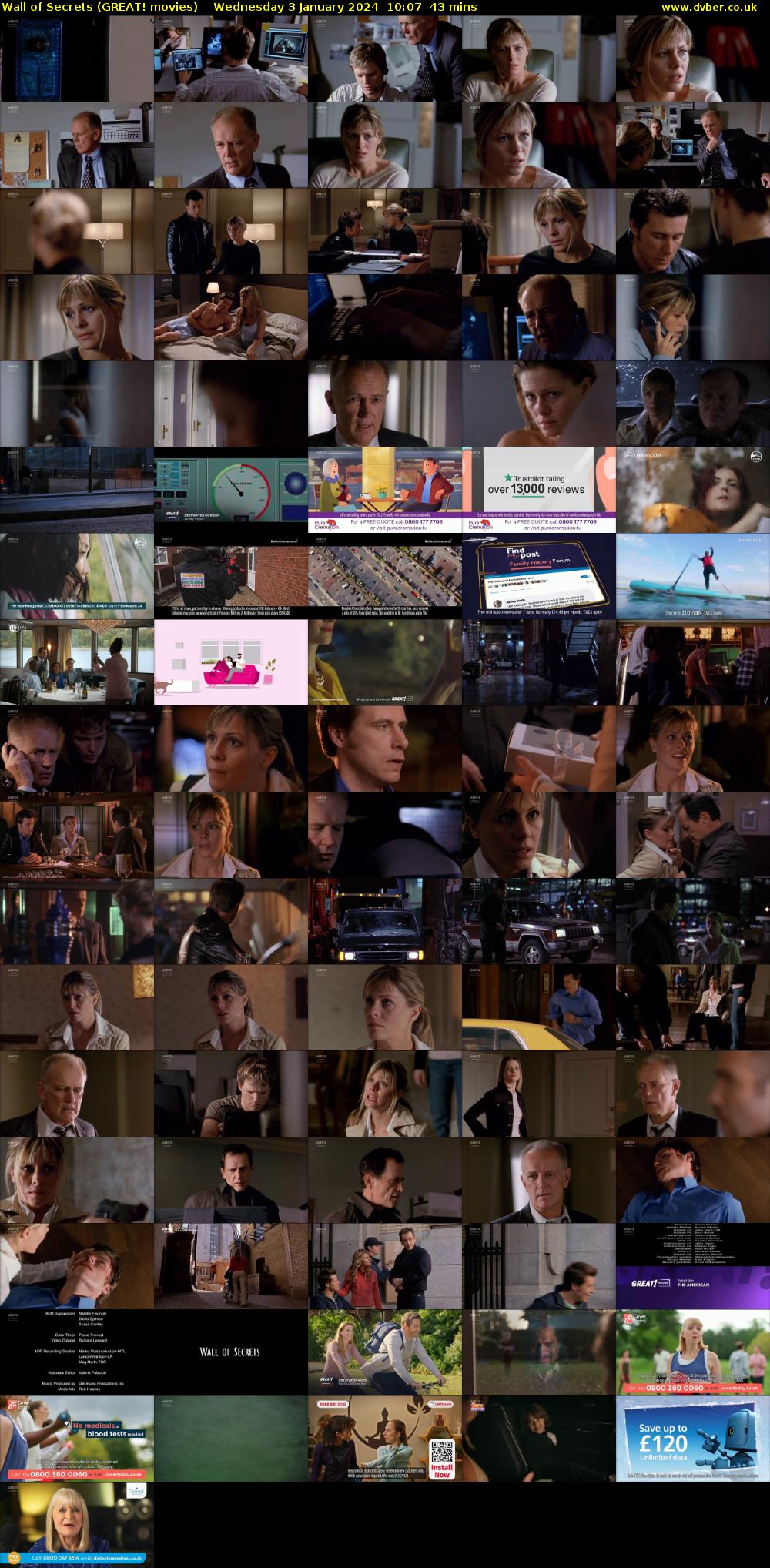 Wall of Secrets (GREAT! movies) Wednesday 3 January 2024 10:07 - 10:50