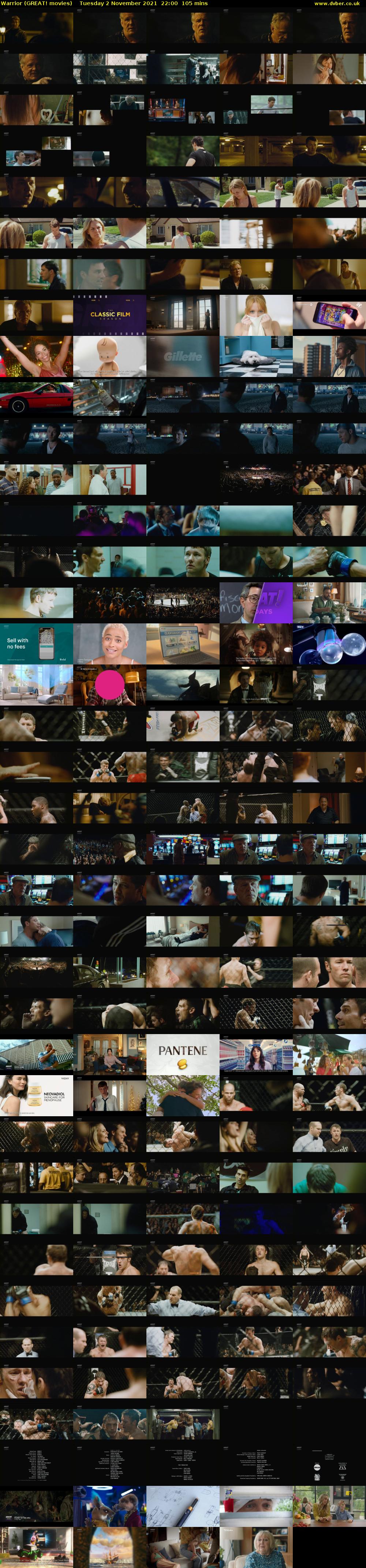 Warrior (GREAT! movies) Tuesday 2 November 2021 22:00 - 23:45