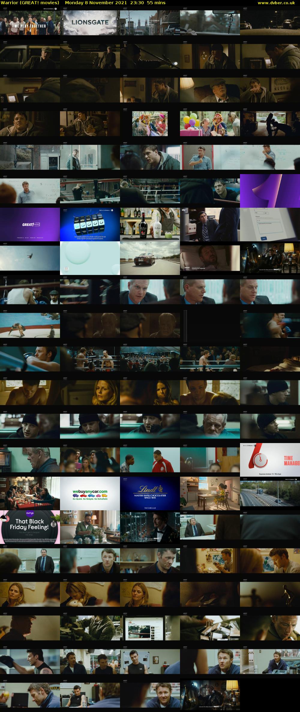 Warrior (GREAT! movies) Monday 8 November 2021 23:30 - 00:25