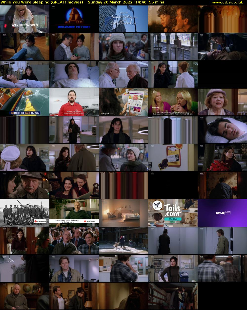 While You Were Sleeping (GREAT! movies) Sunday 20 March 2022 14:40 - 15:35