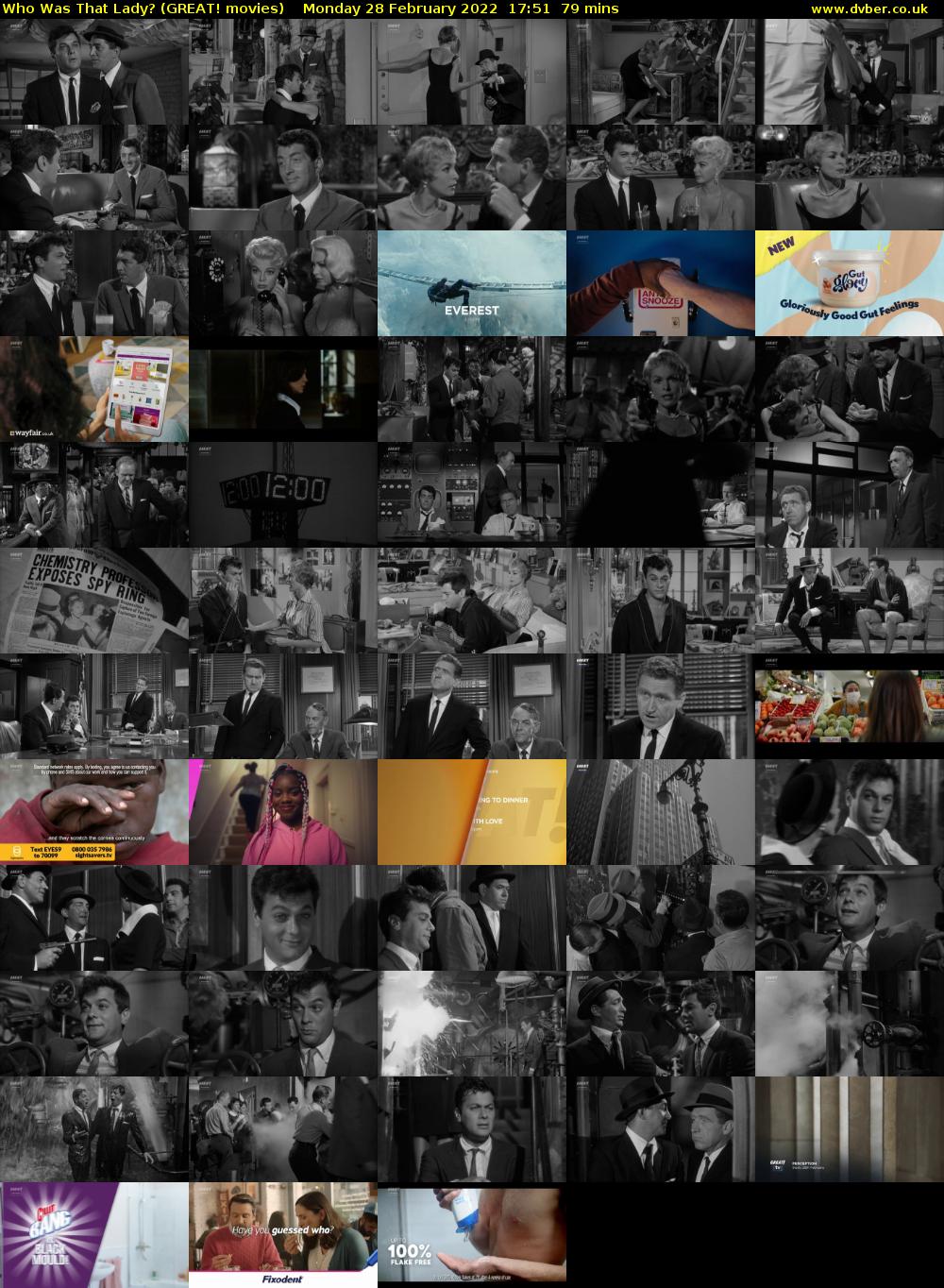 Who Was That Lady? (GREAT! movies) Monday 28 February 2022 17:51 - 19:10