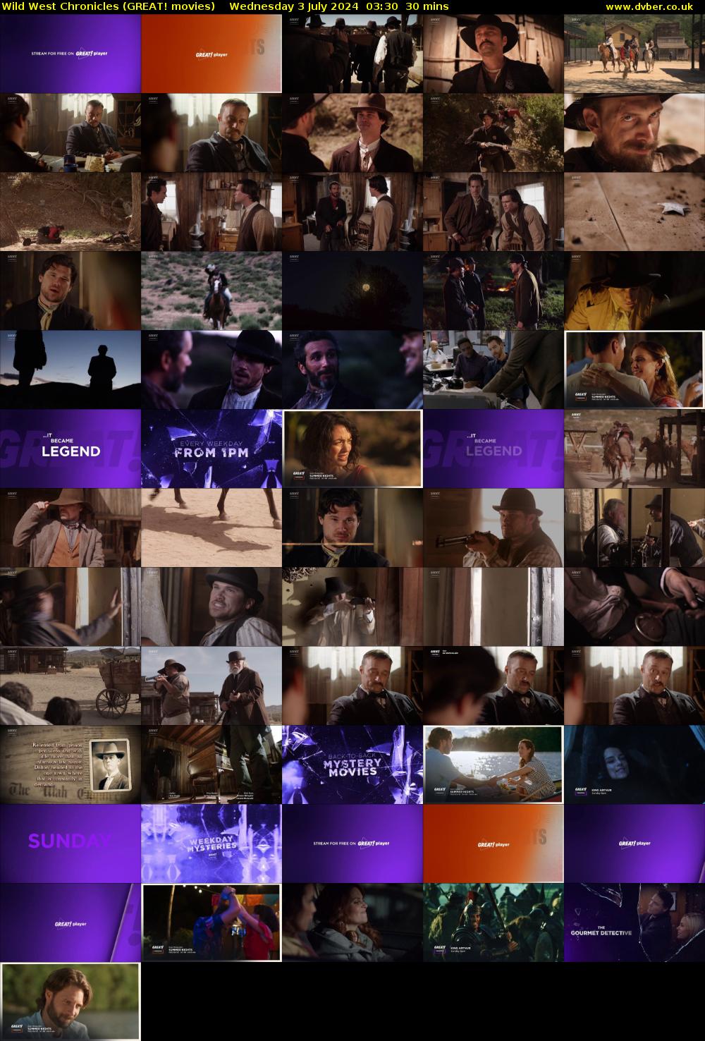 Wild West Chronicles (GREAT! movies) Wednesday 3 July 2024 03:30 - 04:00