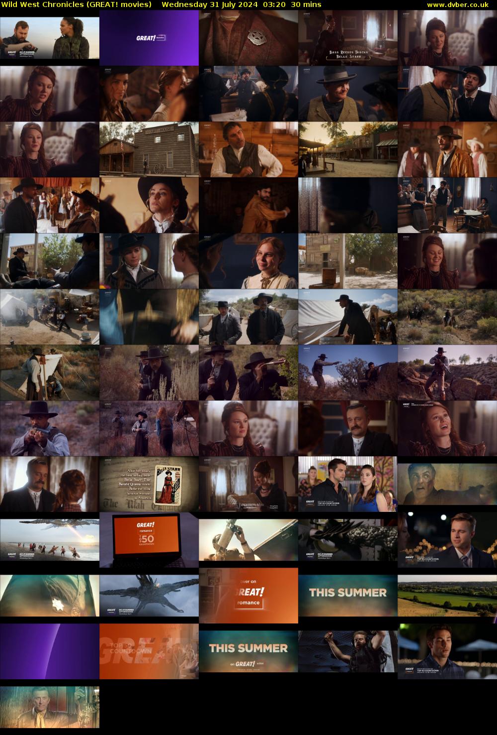 Wild West Chronicles (GREAT! movies) Wednesday 31 July 2024 03:20 - 03:50