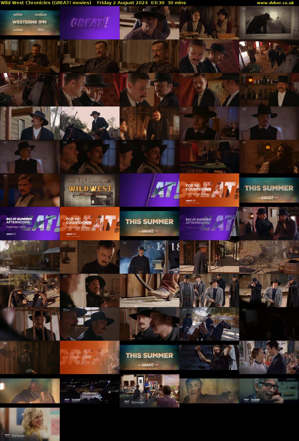Wild West Chronicles (GREAT! movies) Friday 2 August 2024 03:30 - 04:00