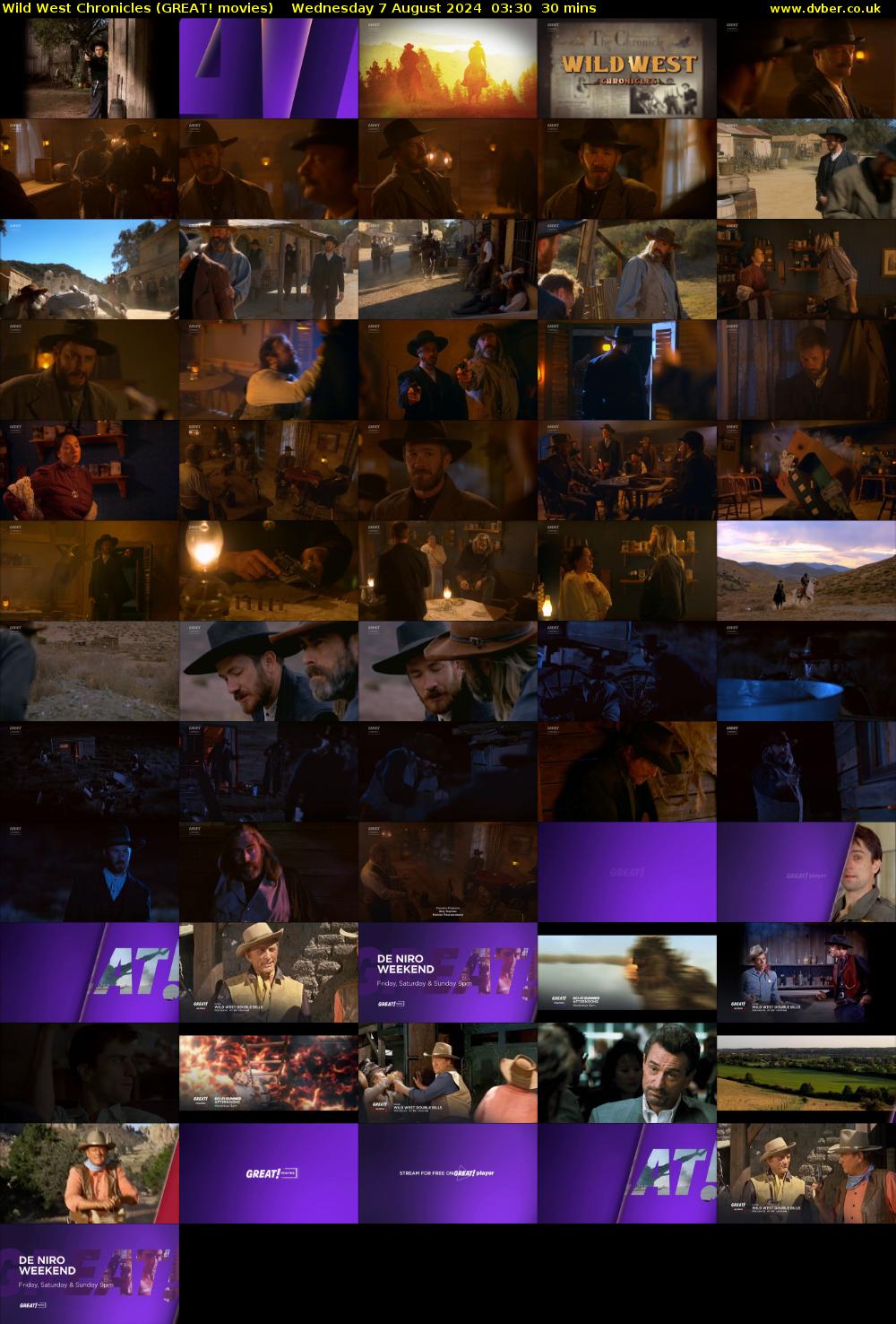 Wild West Chronicles (GREAT! movies) Wednesday 7 August 2024 03:30 - 04:00