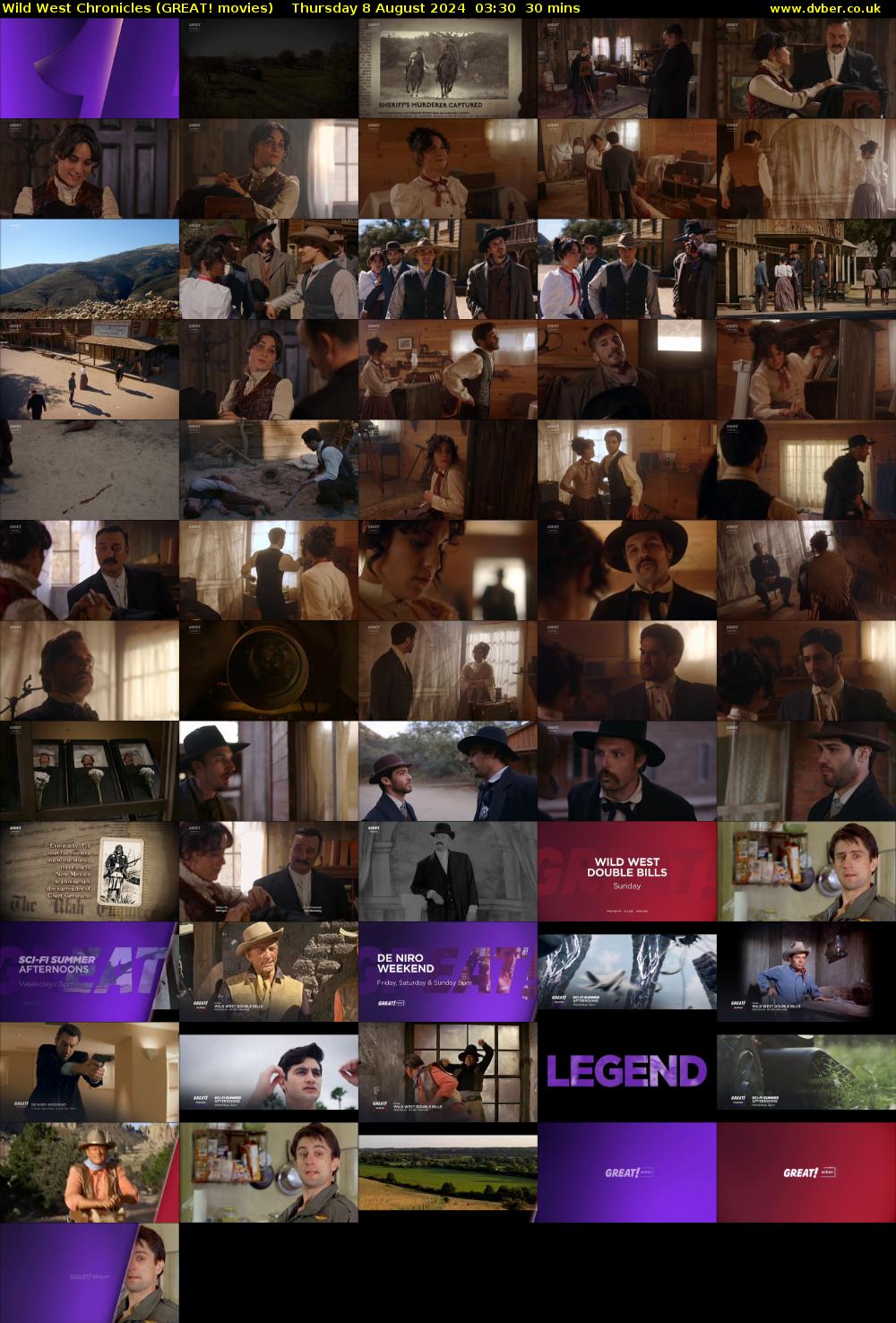 Wild West Chronicles (GREAT! movies) Thursday 8 August 2024 03:30 - 04:00