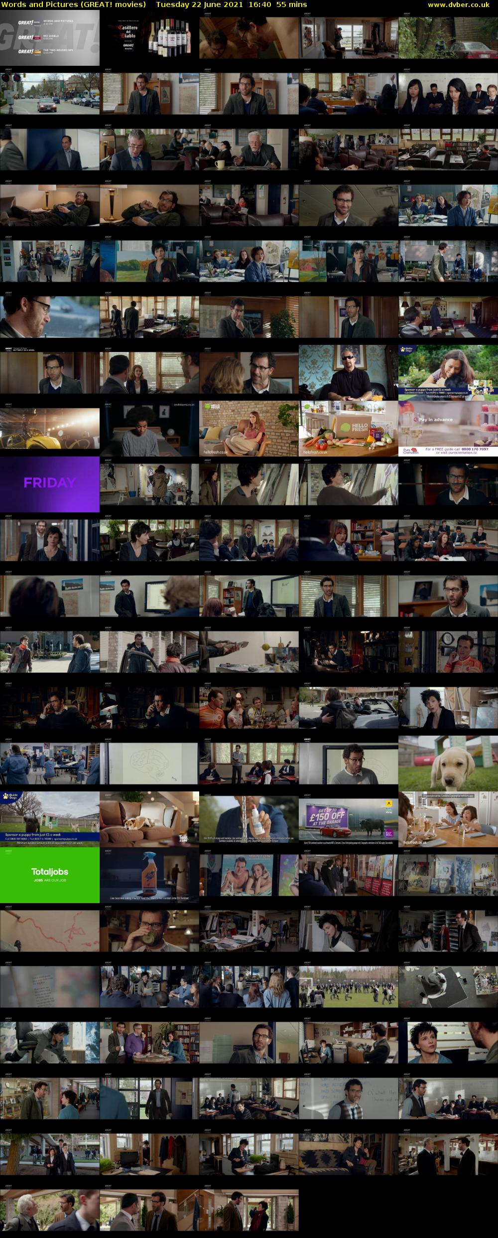 Words and Pictures (GREAT! movies) Tuesday 22 June 2021 16:40 - 17:35