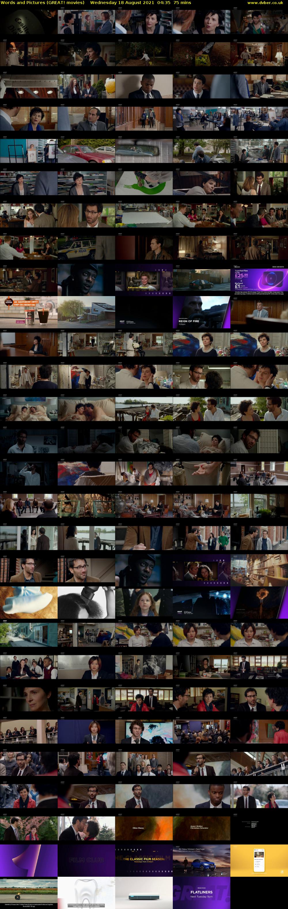 Words and Pictures (GREAT! movies) Wednesday 18 August 2021 04:35 - 05:50