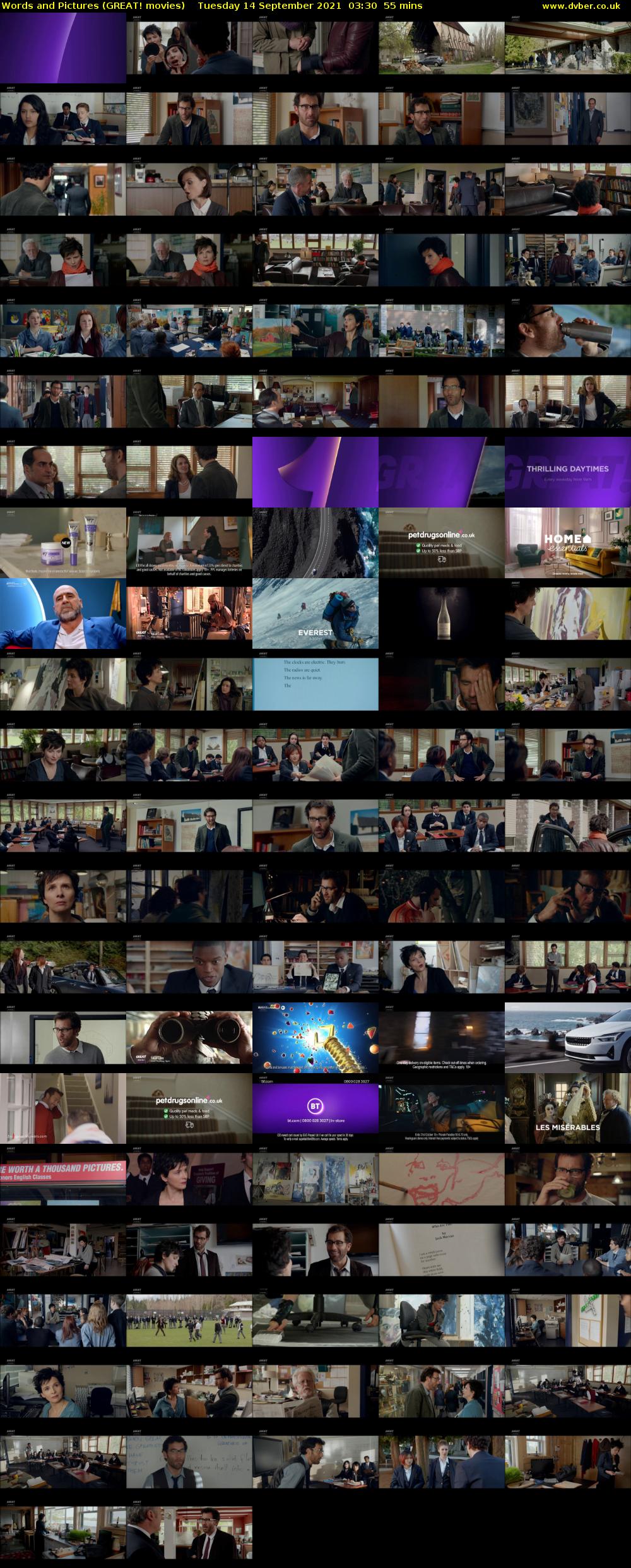 Words and Pictures (GREAT! movies) Tuesday 14 September 2021 03:30 - 04:25