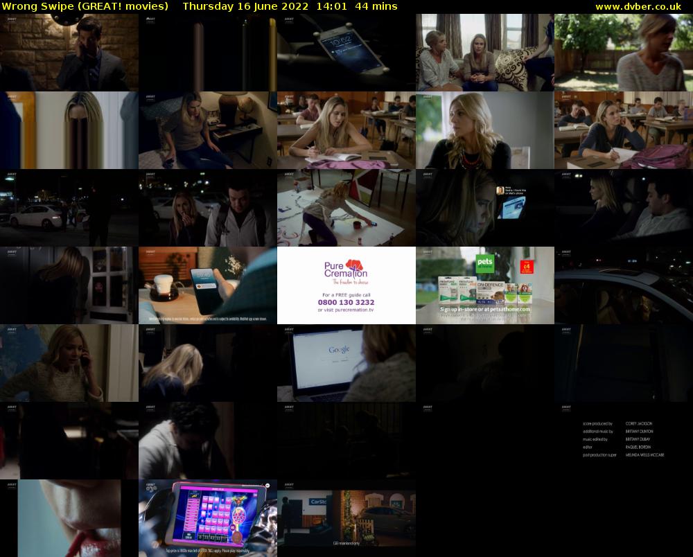 Wrong Swipe (GREAT! movies) Thursday 16 June 2022 14:01 - 14:45
