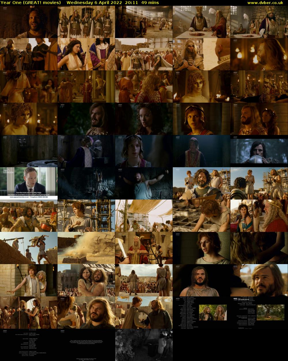 Year One (GREAT! movies) Wednesday 6 April 2022 20:11 - 21:00